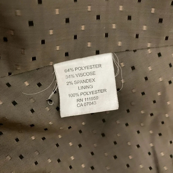 ATELIER Sz 12 Business Career Pinstripe Pantsuit Polka Dot Contrast Lining Suit - Picture 6 of 10